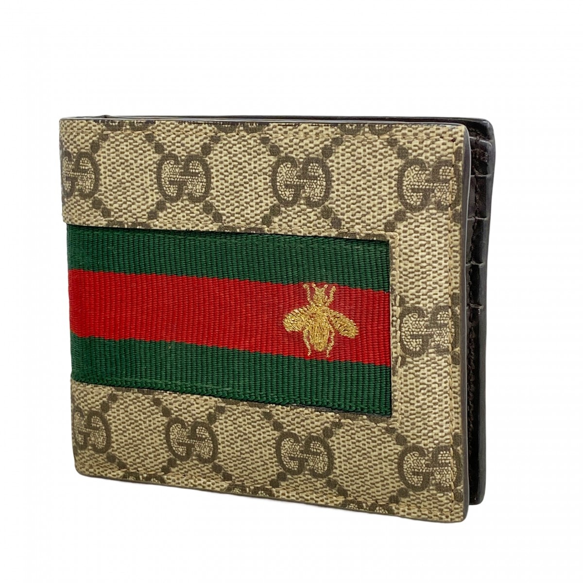 【6dc3782-k】グッチ 札入れ GGスプリーム/シェリーライン 408827 PVC ブラウン【中古】メンズ