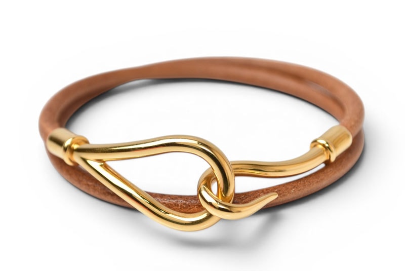 エルメス バングル/ブレスレット HERMES ジャンボブレス チョーカー ブラウン ゴールド金具【中古】