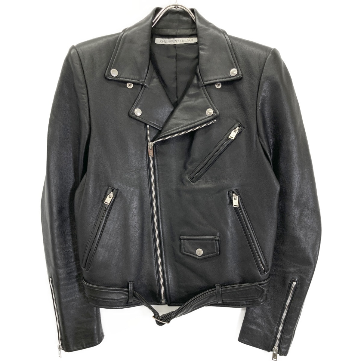 ジョンローレンスサリバン ブラック JLS-04-01 ラムレザー ライダース 36