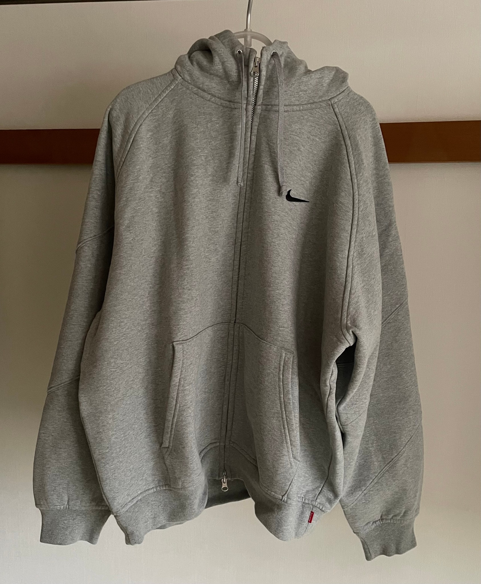 Supreme x Nike Zip Up Hooded Sweatshirt "Heather Grey"