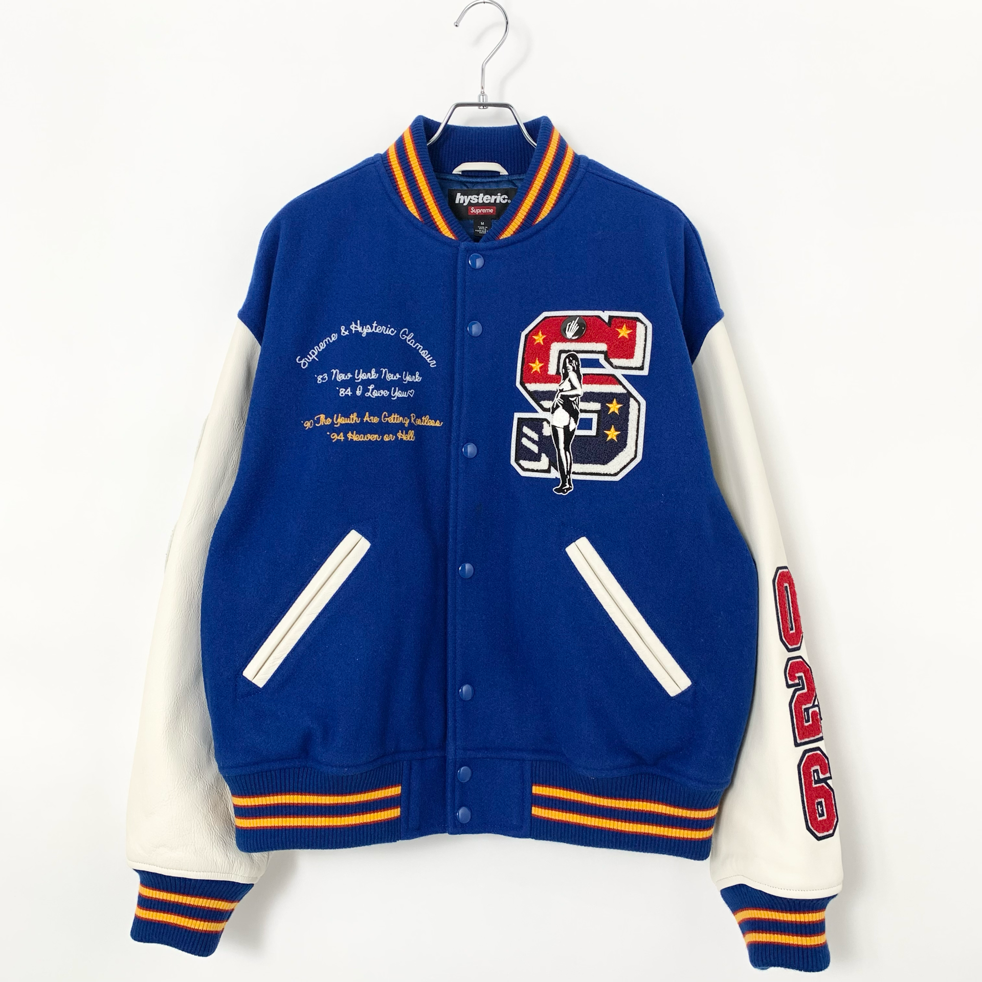 Supreme x HYSTERIC GLAMOUR Varsity Jacket "Royal"