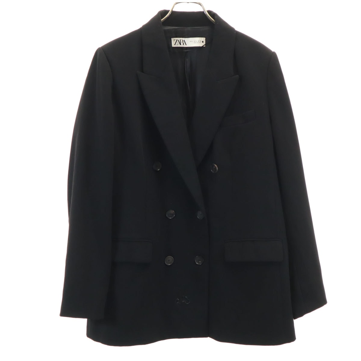ZARA ザラ テーラードジャケット L ブラック ダブルボタン