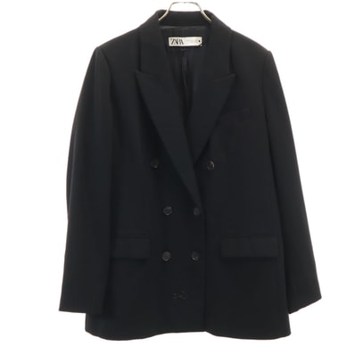 ZARA ザラ テーラードジャケット L ブラック ダブルボタン