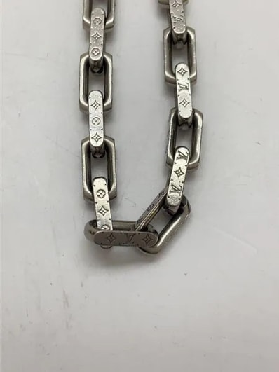 Louis Vuitton Monogram Chain Necklace "Silver"