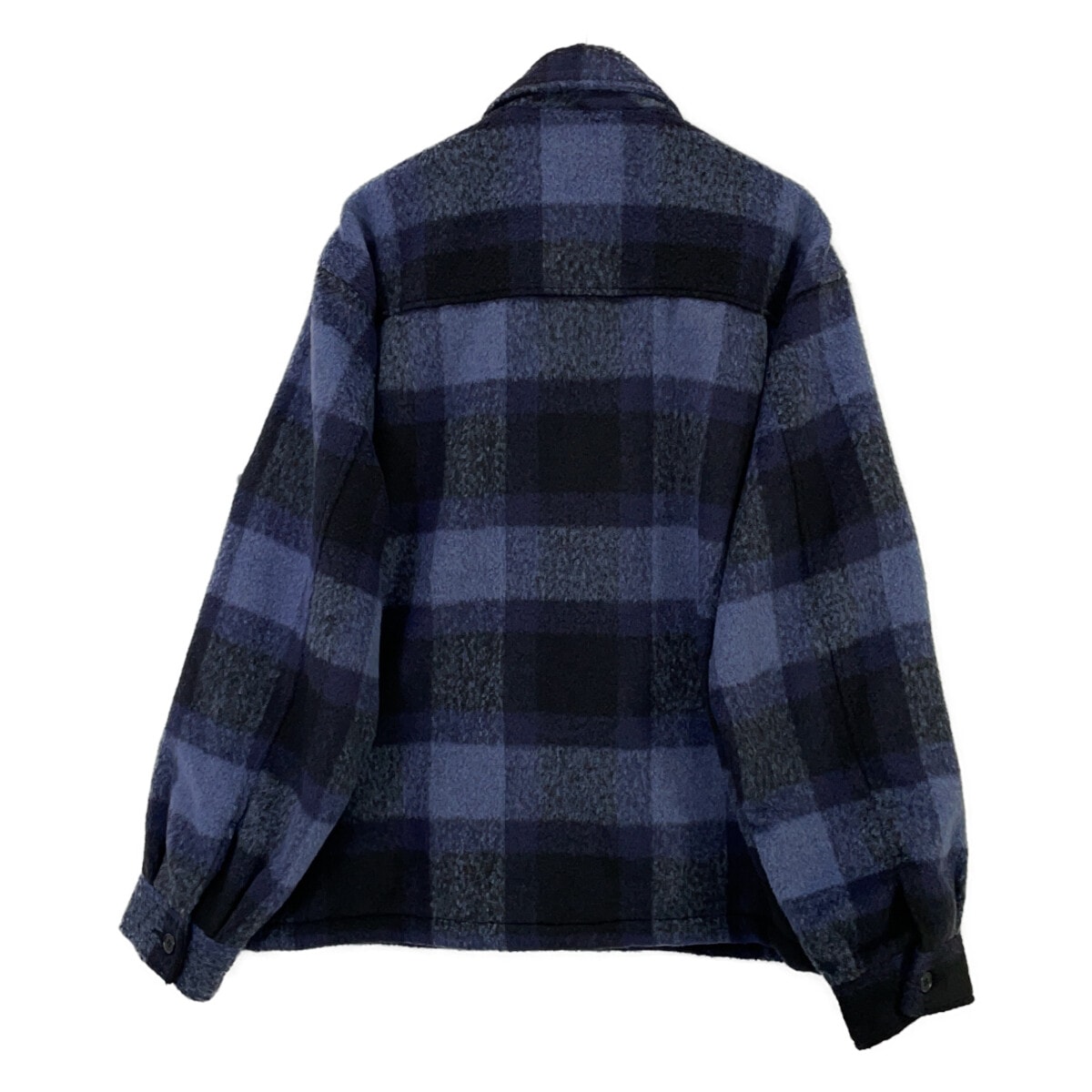 ウィンダンシ― WDS-O-CLCS-25-Q3-JK-01 ブルー Shaggy Plaid Shirt Jacket XL