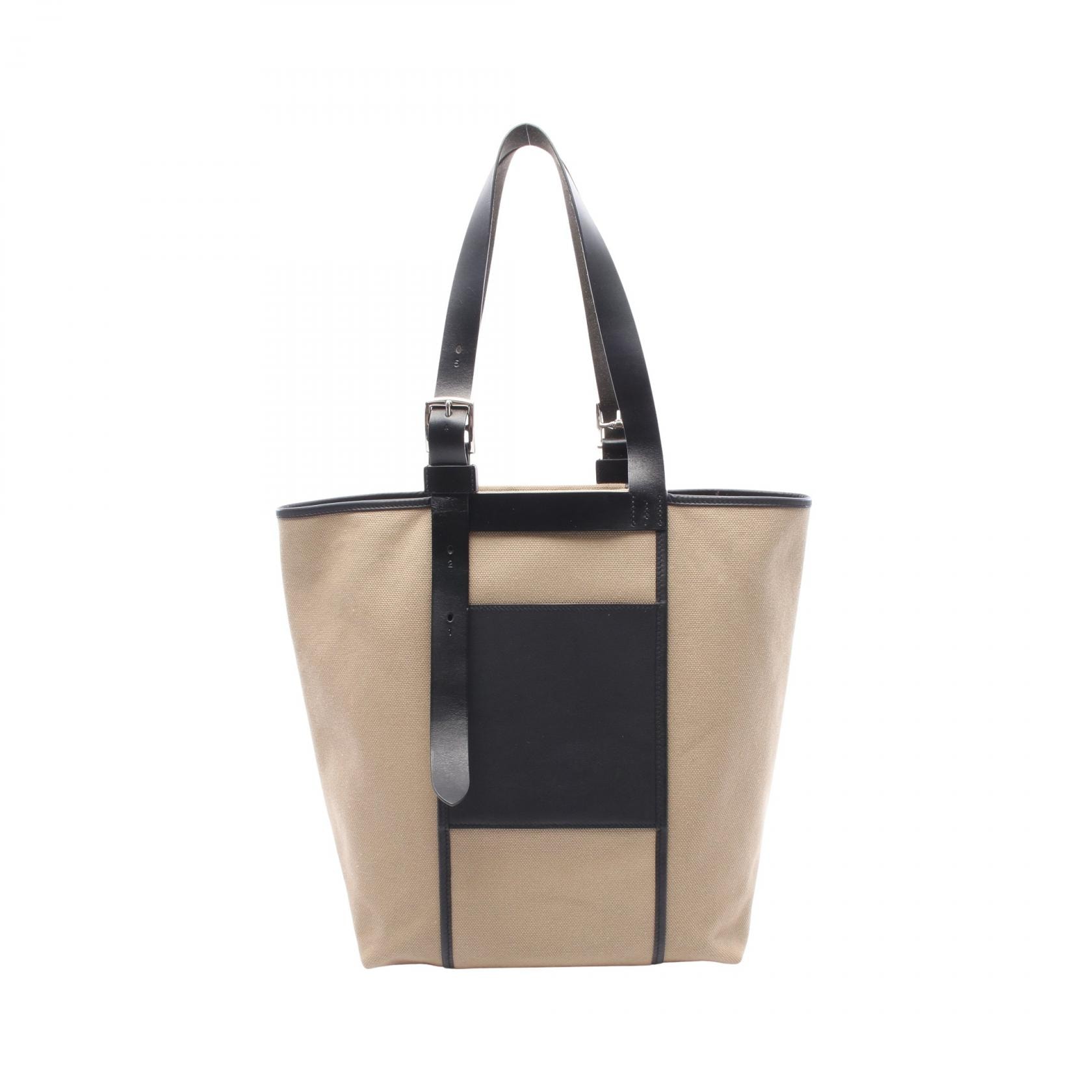 エルメス HERMES エトリヴィエール ポケット27 トートバッグ バッグ レザー キャンバス トワルゴエラン W刻印(2024年製造) メンズ レディース カーキ系 / ブラック系 【中古】
