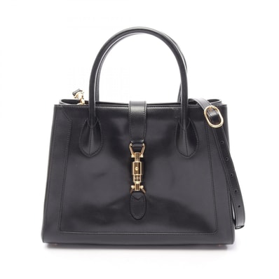 グッチ GUCCI ジャッキー 1961 2WAY ハンドバッグ バッグ レザー レディース ブラック系 649016 【中古】