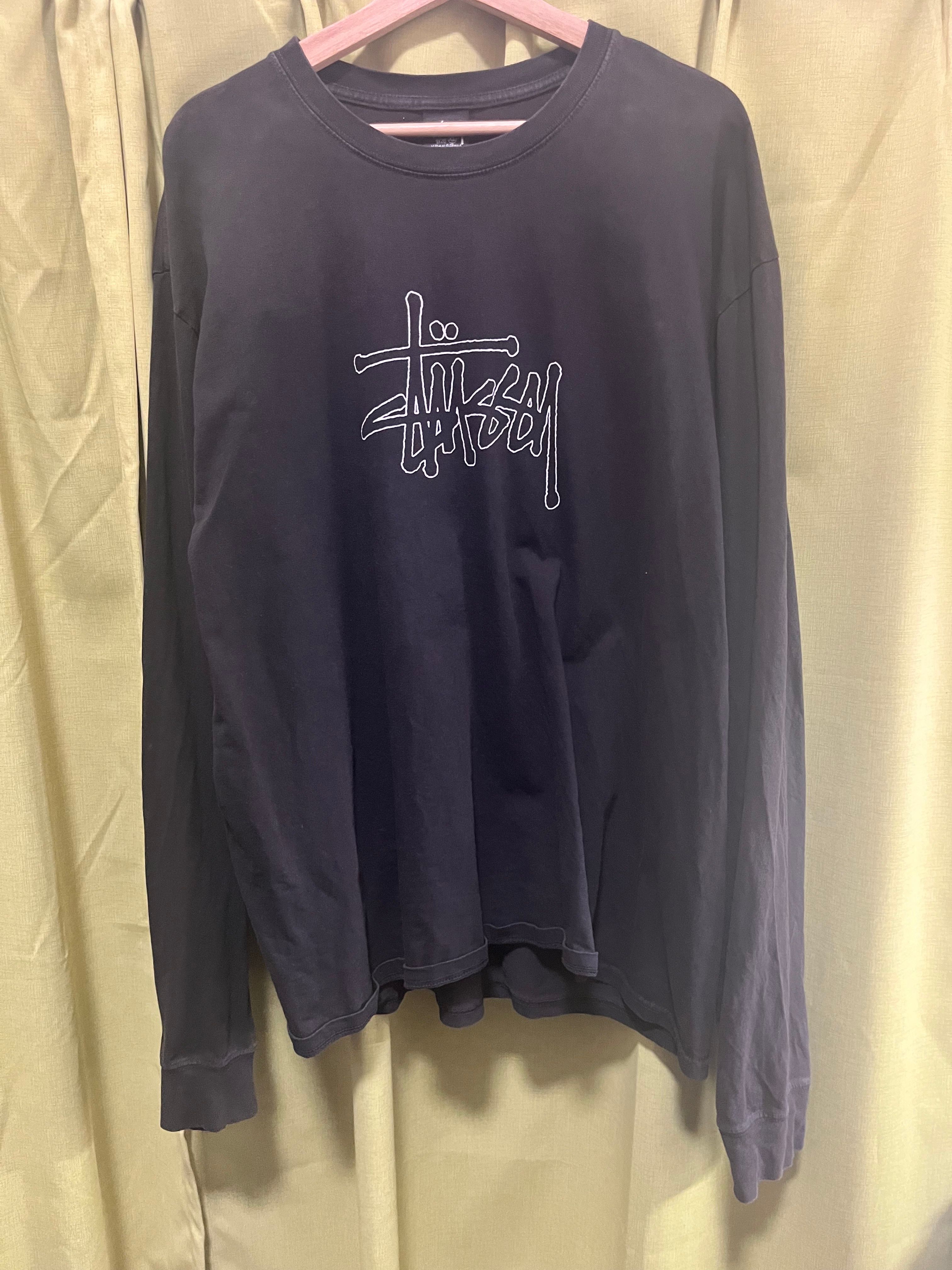 Stussy Outlined Pigment Dyed LS Tee "Black"