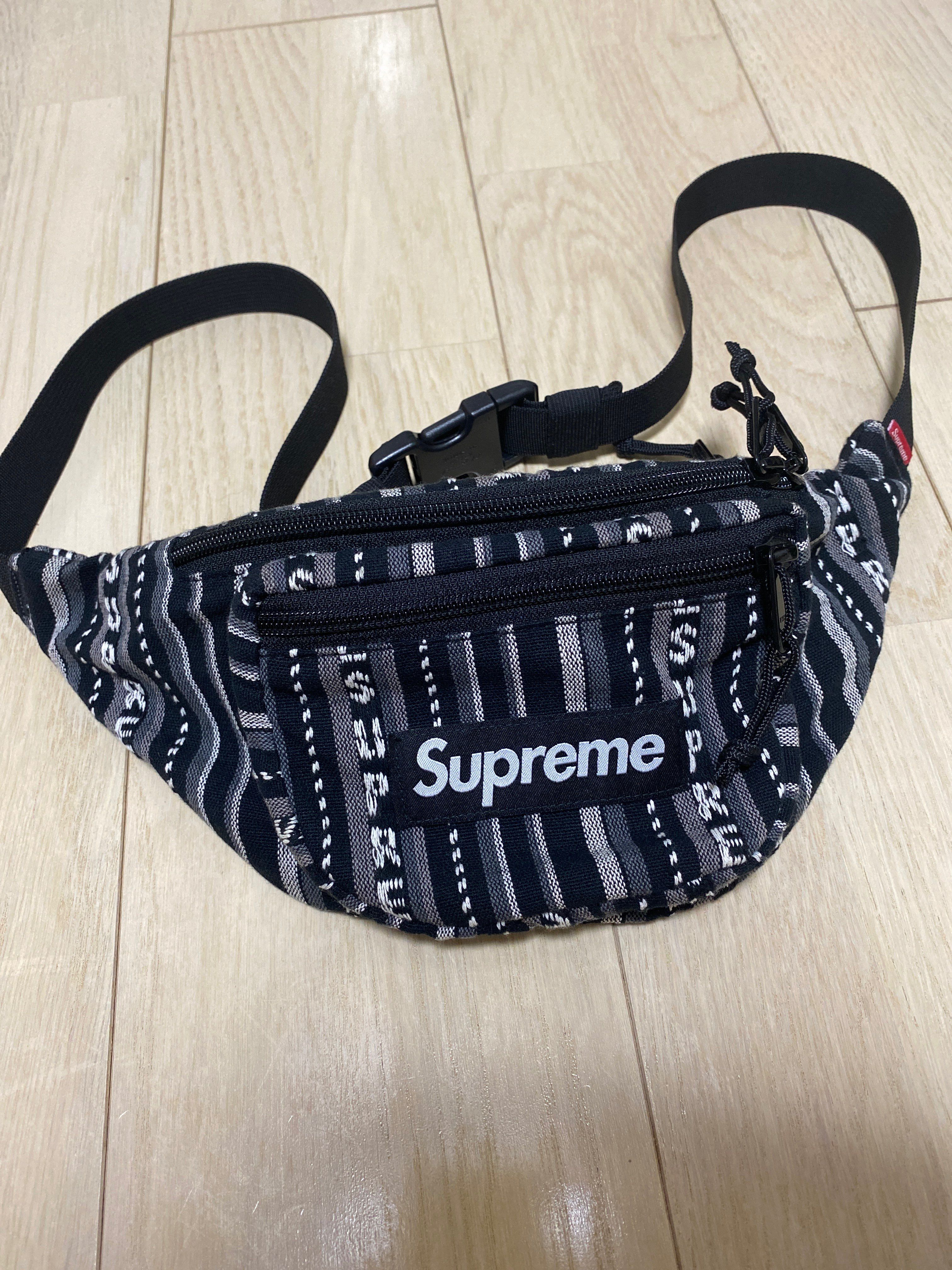 Supreme Woven Stripe Waist Bag 