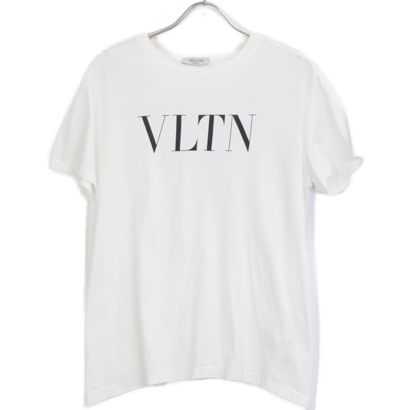 ヴァレンティノ RV3MG10V3LE ホワイト ロゴ Tシャツ XS