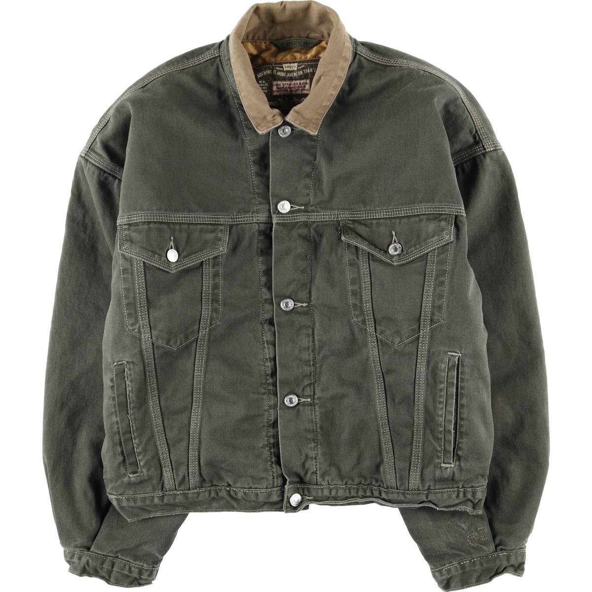 古着 90年代 リーバイス Levi's 71668-7733 中綿入り デニムジャケット Gジャン メンズL相当 ヴィンテージ/eaa615997