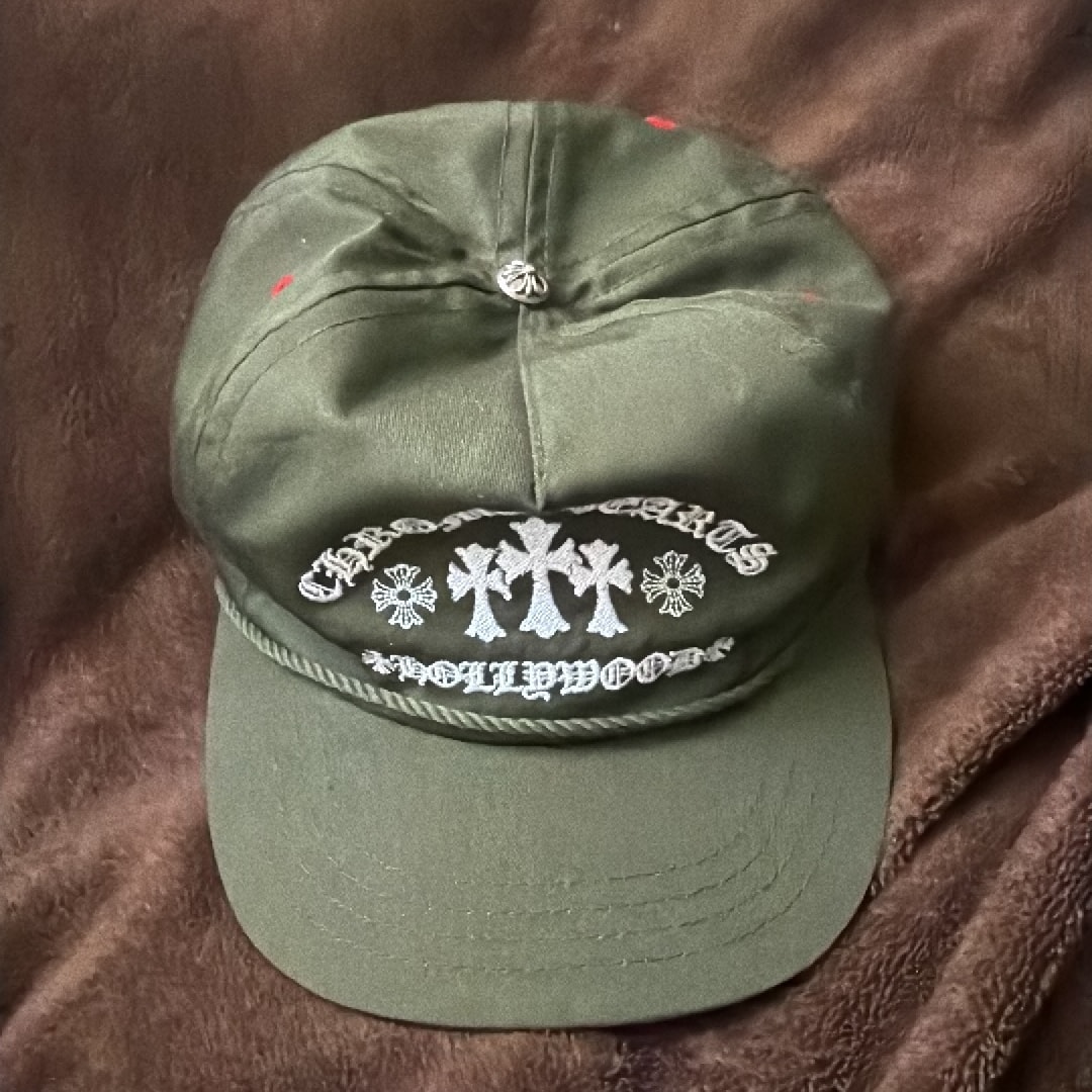 Chrome Hearts Gas Station King Taco 3 Cemetery Cross Trucker Cap "Khaki"