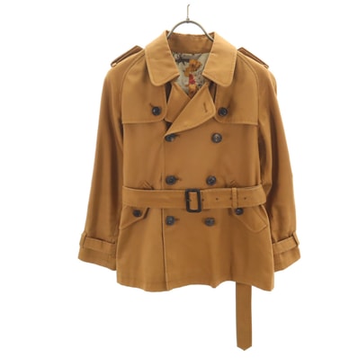 beautiful people ビューティフルピープル 日本製 ショート丈 トレンチコート 140 キャメル