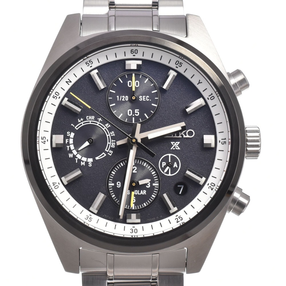 セイコー SEIKO SBED011/5X83-0AH0-1 プロスペックス スピードタイマー ブラック ソーラー GPS衛星電波 メンズ 美品 腕時計 L#150779