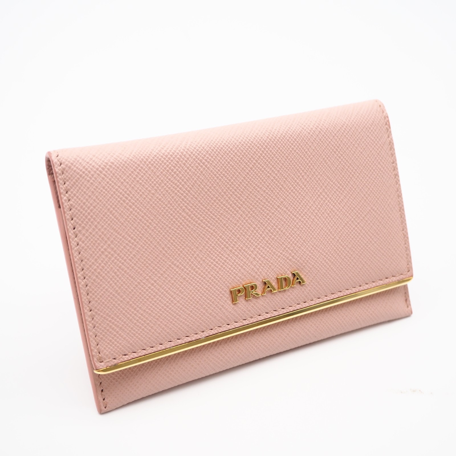 美品 PRADA プラダ サフィアーノ レザー カードケース - カードケース ピンクベージュ サフィアーノ レディース