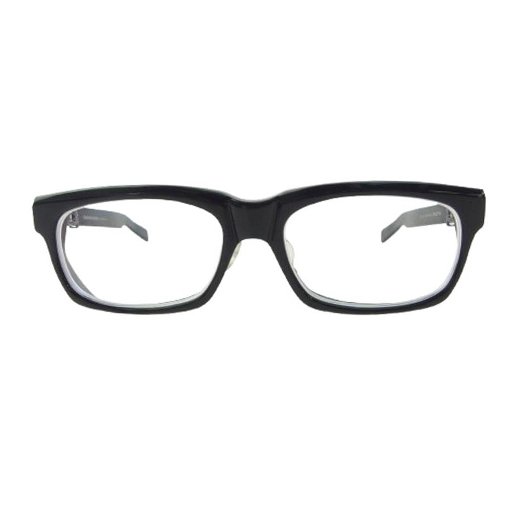 CHROME HEARTS クロムハーツ(原本無) メガネ 純正レザーアイウェアケース付属 SPLAT-A 55□17-143 BSフレアテンプル 度入り アイウェア 眼鏡 ブラック系 55□17-143【中古】