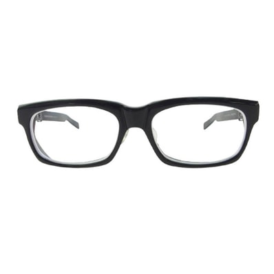 CHROME HEARTS クロムハーツ(原本無) メガネ 純正レザーアイウェアケース付属 SPLAT-A 55□17-143 BSフレアテンプル 度入り アイウェア 眼鏡 ブラック系 55□17-143【中古】