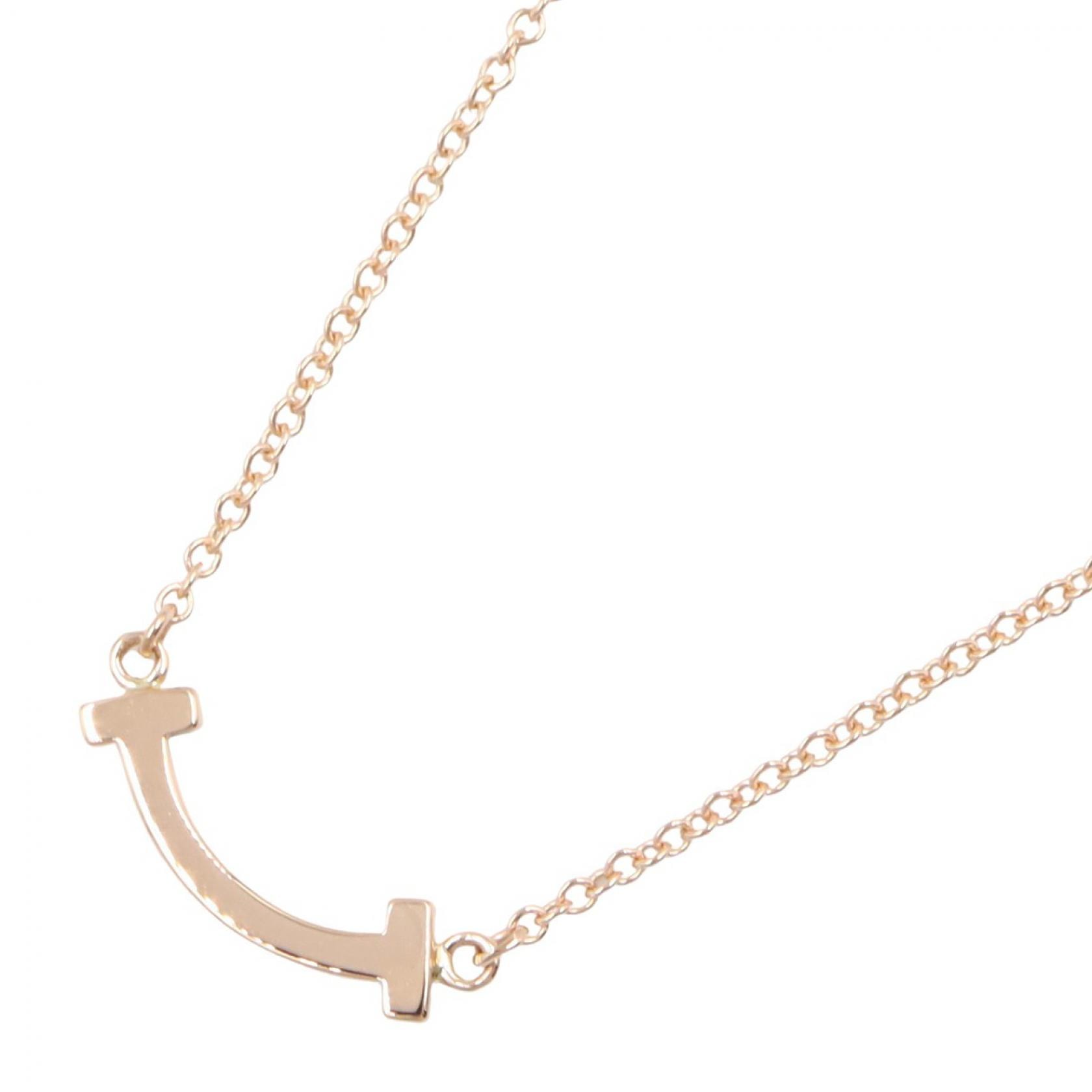 ティファニー TIFFANY&CO Tスマイル ミニ ネックレス ネックレス ジュエリー K18PG(ピンクゴールド) レディース ゴールド系 【中古】