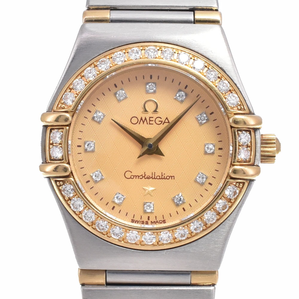 オメガ OMEGA 1367.15 コンステレーション ミニ SS/K18YG ゴールド クォーツ レディース 美品 腕時計 C#149671