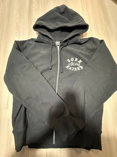 Stussy Born x Raised Logo Zip Hoodie "Black"