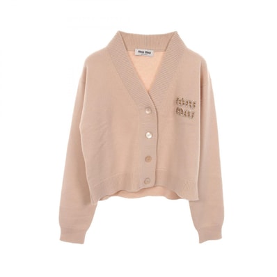ミュウ ミュウ Miu Miu カーディガン 衣料品 トップス カシミヤ レディース ピンク系 【中古】