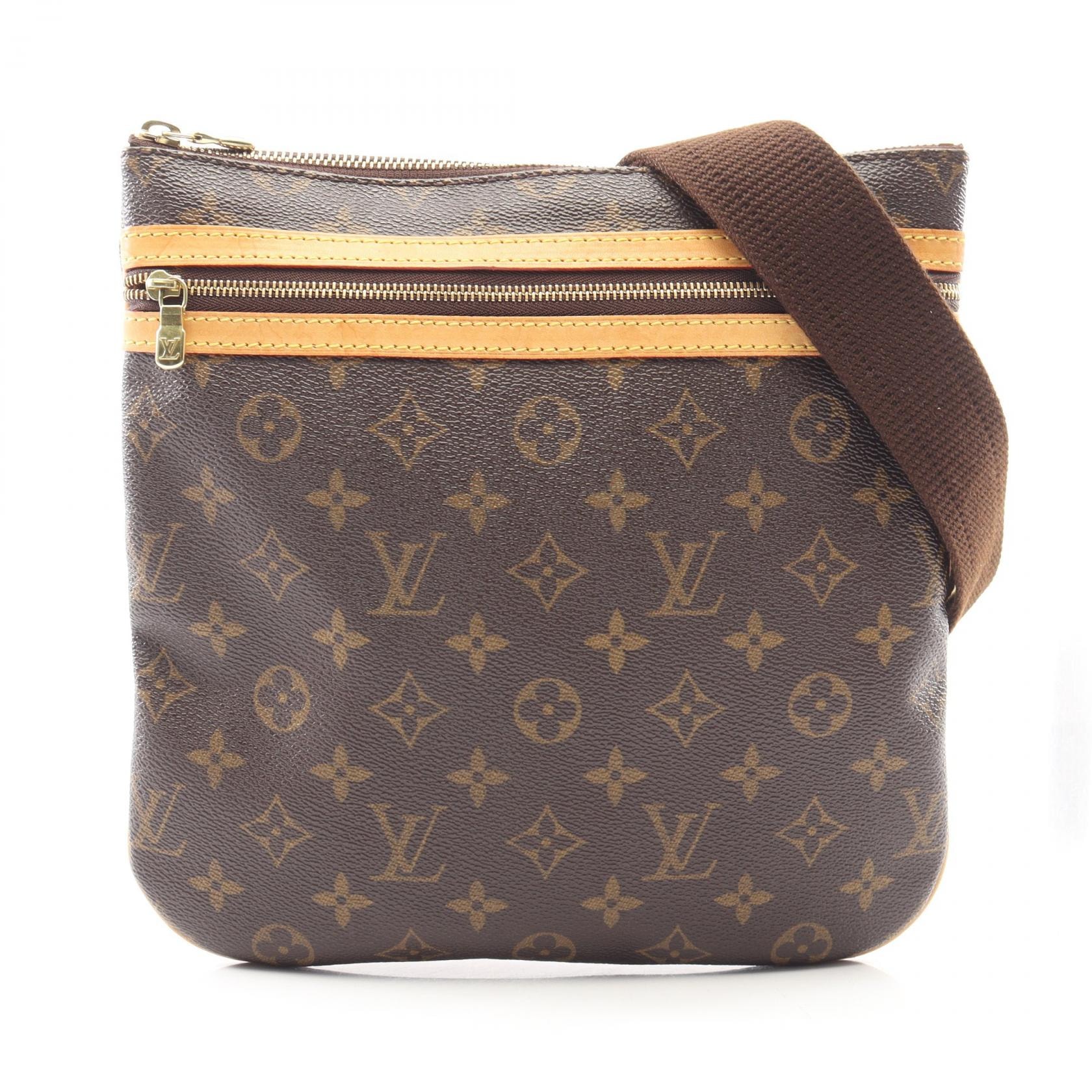 ルイ・ヴィトン LOUIS VUITTON ポシェットボスフォール モノグラム ショルダーバッグ バッグ PVCコーティングキャンバス レザー モノグラム レディース ブラウン系 M40044 【中古】