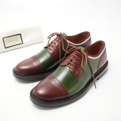 ■未使用品■GUCCI グッチ サイズ5 レザーシューズ ドレスシューズ レースアップ イタリア製 20240624/RA0030