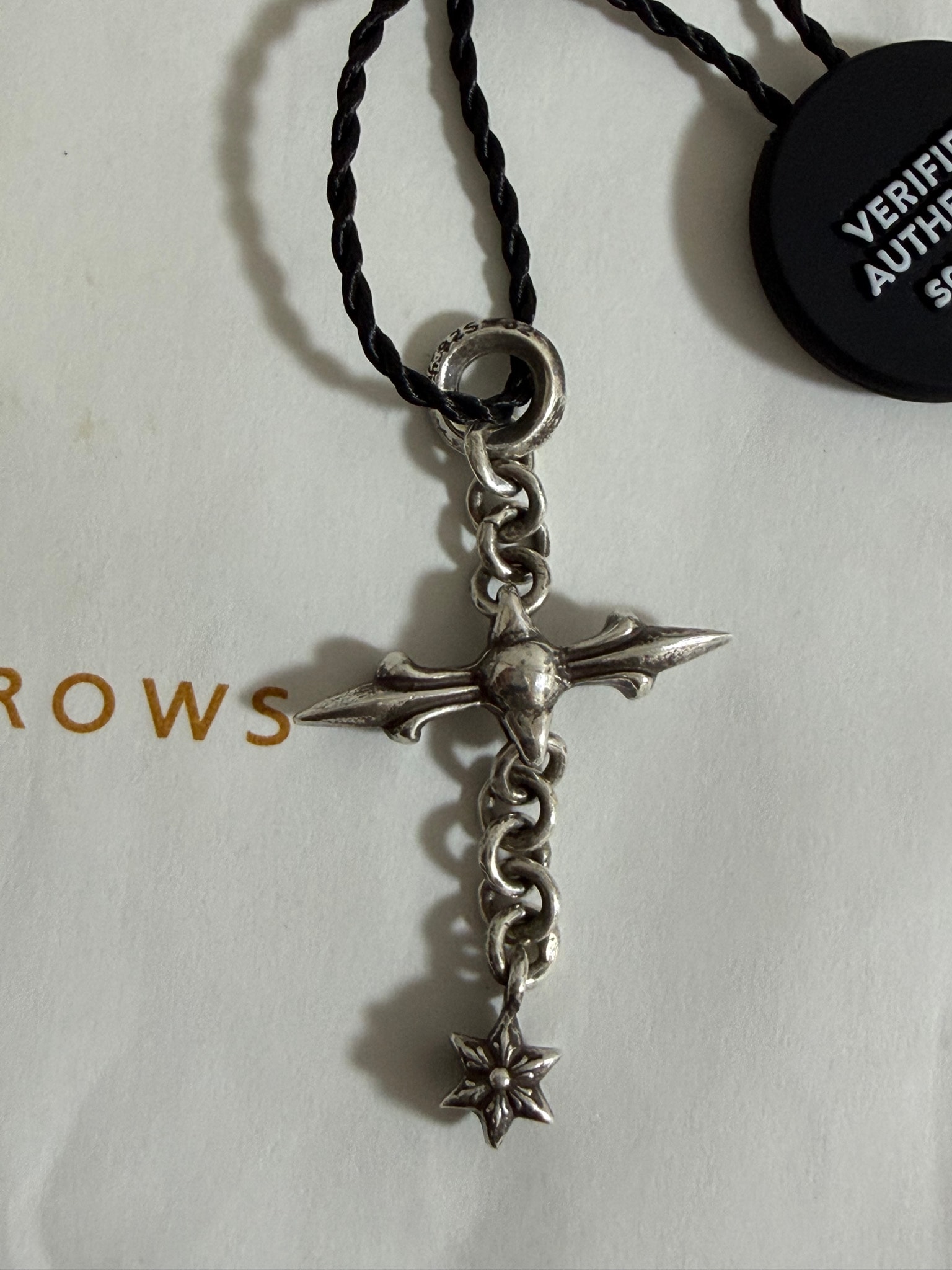 Chrome Hearts Raleigh Cross Charm "Silver"