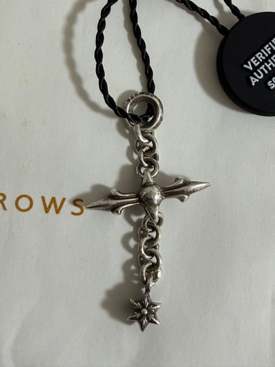 Chrome Hearts Raleigh Cross Charm "Silver"