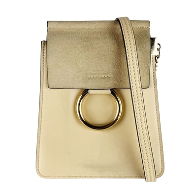 クロエ Chloe ショルダーバッグ フェイ レザー/スエード ベージュ レディース【中古】 z10547