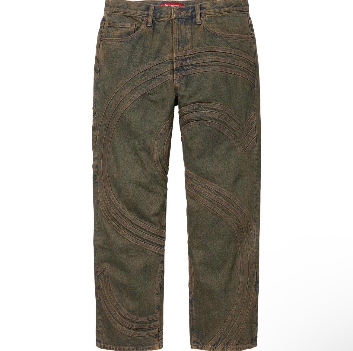 Supreme S Logo Loose Fit Jean "Dirty Green"