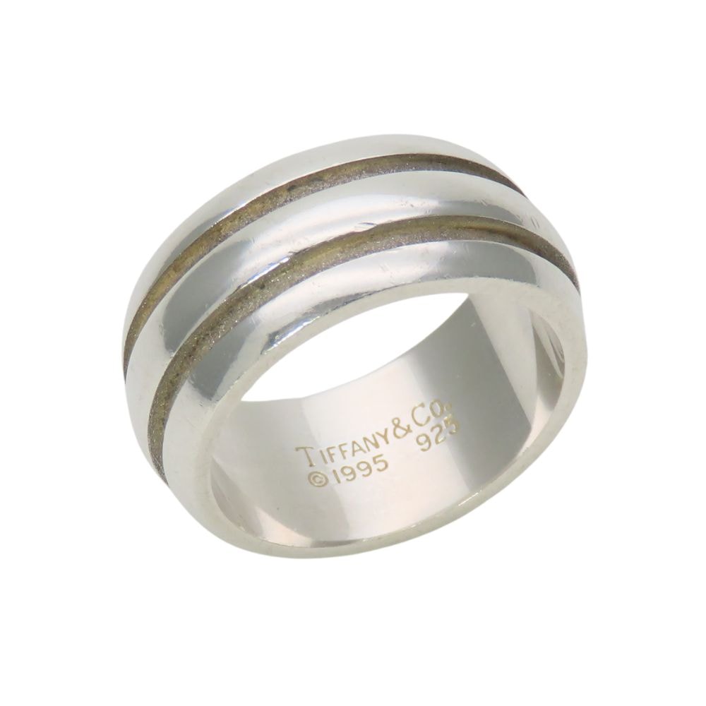 【中古】 ティファニー リング・指輪 グルーブド ダブルライン シルバー925 約8.8g シルバー 定番 人気 アクセサリー レディース 女性 TIFFANY&Co.