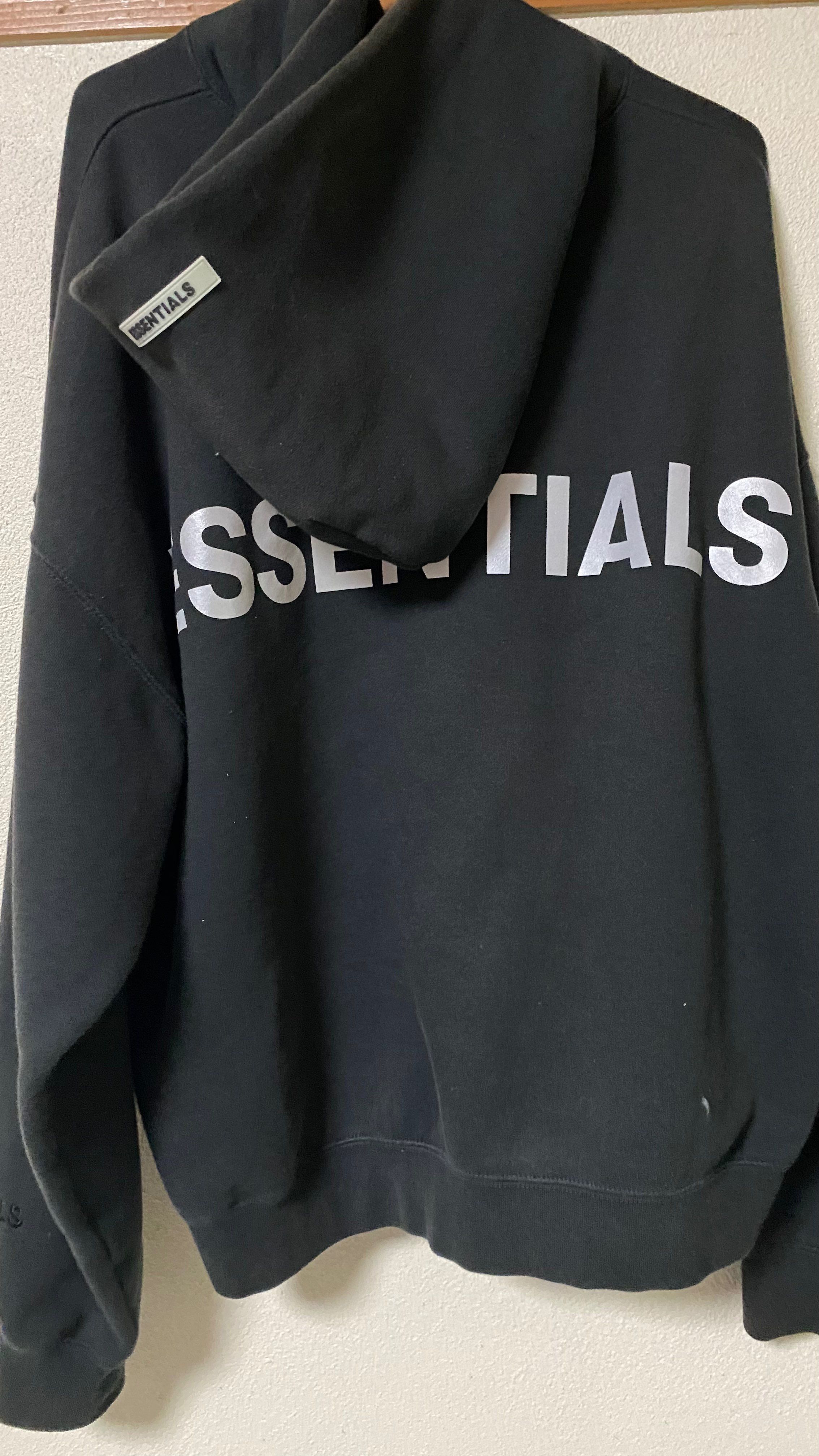 FEAR OF GOD ESSENTIALS 3M logo Pullover Hoodie "Black"