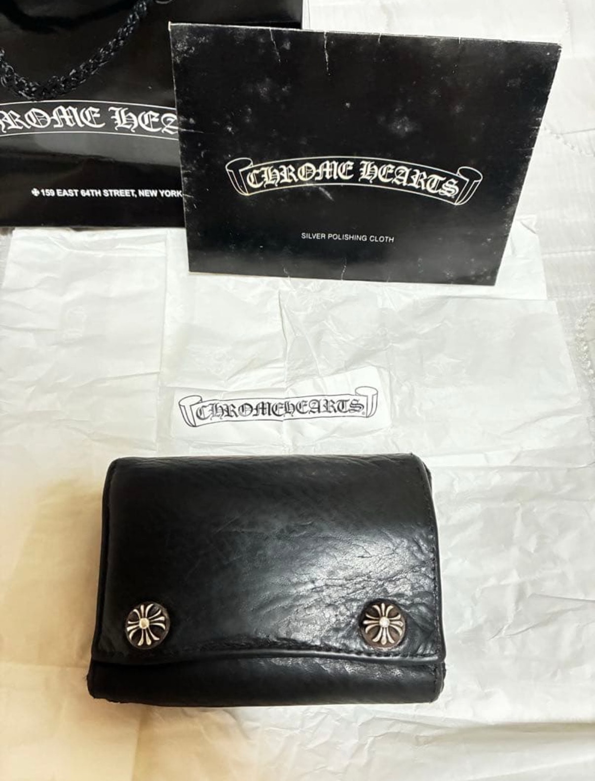 chrome hearts 3 fold wallet CHROME HEARTS クロムハーツ スリーフォールドウォレット 財布