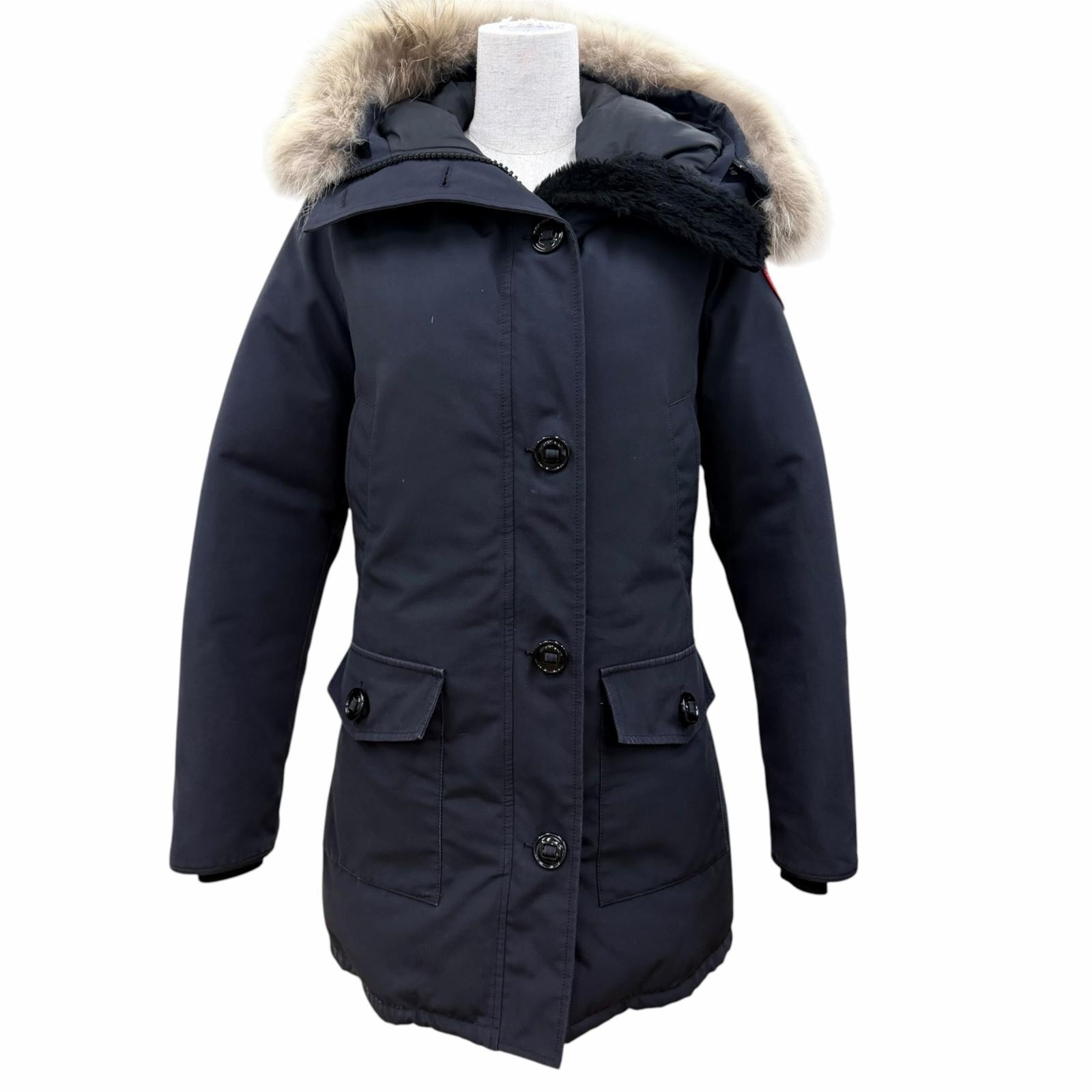 良品 カナダグース ダウンコート BRONTE PARKA ネイビー S