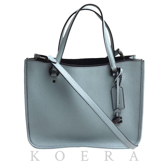 COACH コーチ タイラー キャリーオール 28 2Wayショルダーバッグ アクア C3460 レディース【中古】