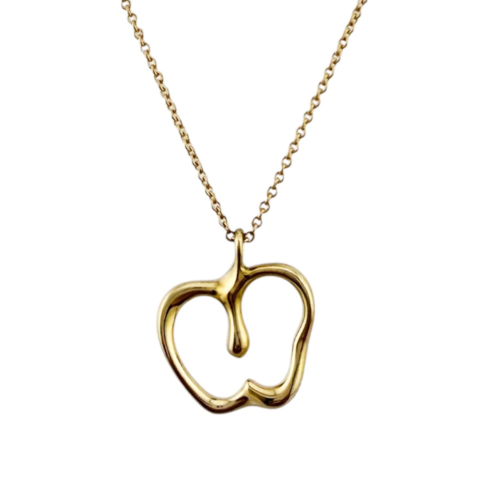 ティファニー アップル ネックレス 18金 K18イエローゴールド レディース TIFFANY&Co.  中古