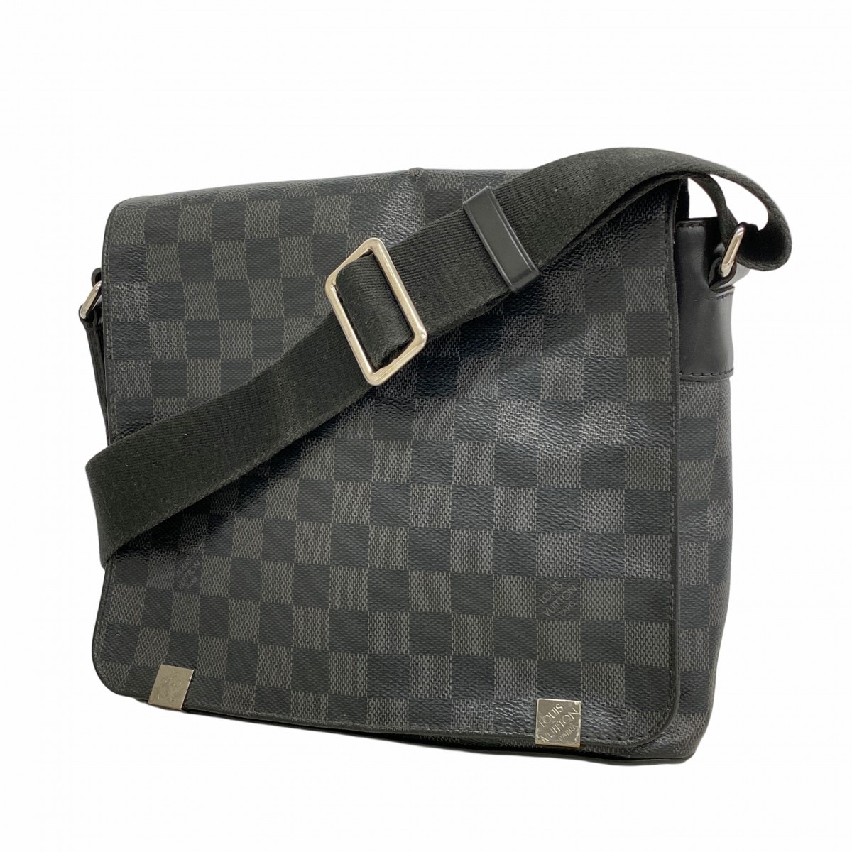 ★最終価格【6da0622】ルイヴィトン ショルダーバッグ ダミエ・グラフィット ディストリクトPMNM N41028 ブラック グレー【中古】メンズ