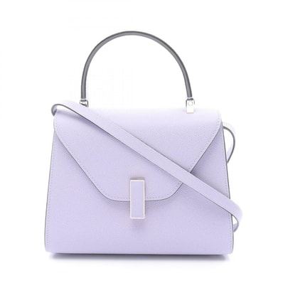 ヴァレクストラ Valextra ミニ イジィデ 2WAY ハンドバッグ バッグ レザー レディース パープル系 WBES0036028 【中古】