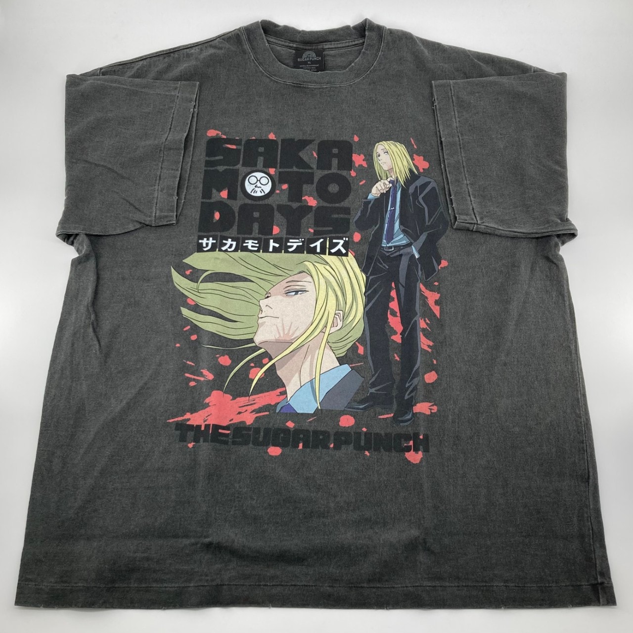 THE SUGAR PUNCH(ザ シュガーパンチ) SAKAMOTO DAYS SS TEE SHISHIBA XL 半袖Tシャツ ブラック