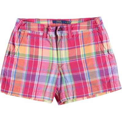 古着 ラルフローレン Ralph Lauren POLO RALPH LAUREN マドラスチェック コットンショーツ ショートパンツ メンズw32相当/eaa561497