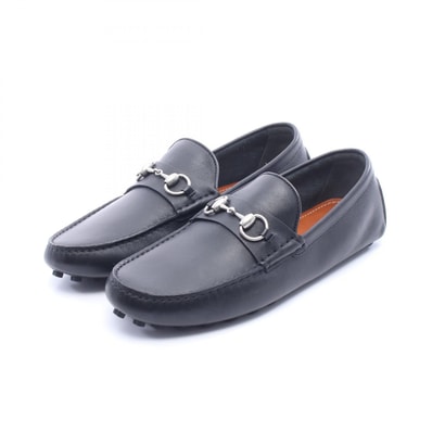 グッチ GUCCI ホースビット カジュアルシューズ 靴 レザー メンズ ブラック系 【中古】