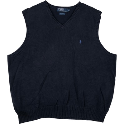 古着 ラルフローレン Ralph Lauren POLO by Ralph Lauren Vネック コットンニットベスト メンズXL相当/rab181094