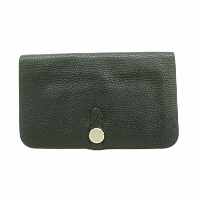 ★最終価格【6hb0456】エルメス 長財布 ドゴンGM トゴ ブラック シルバー金具 □L刻印【中古】メンズ レディース ユニセックス