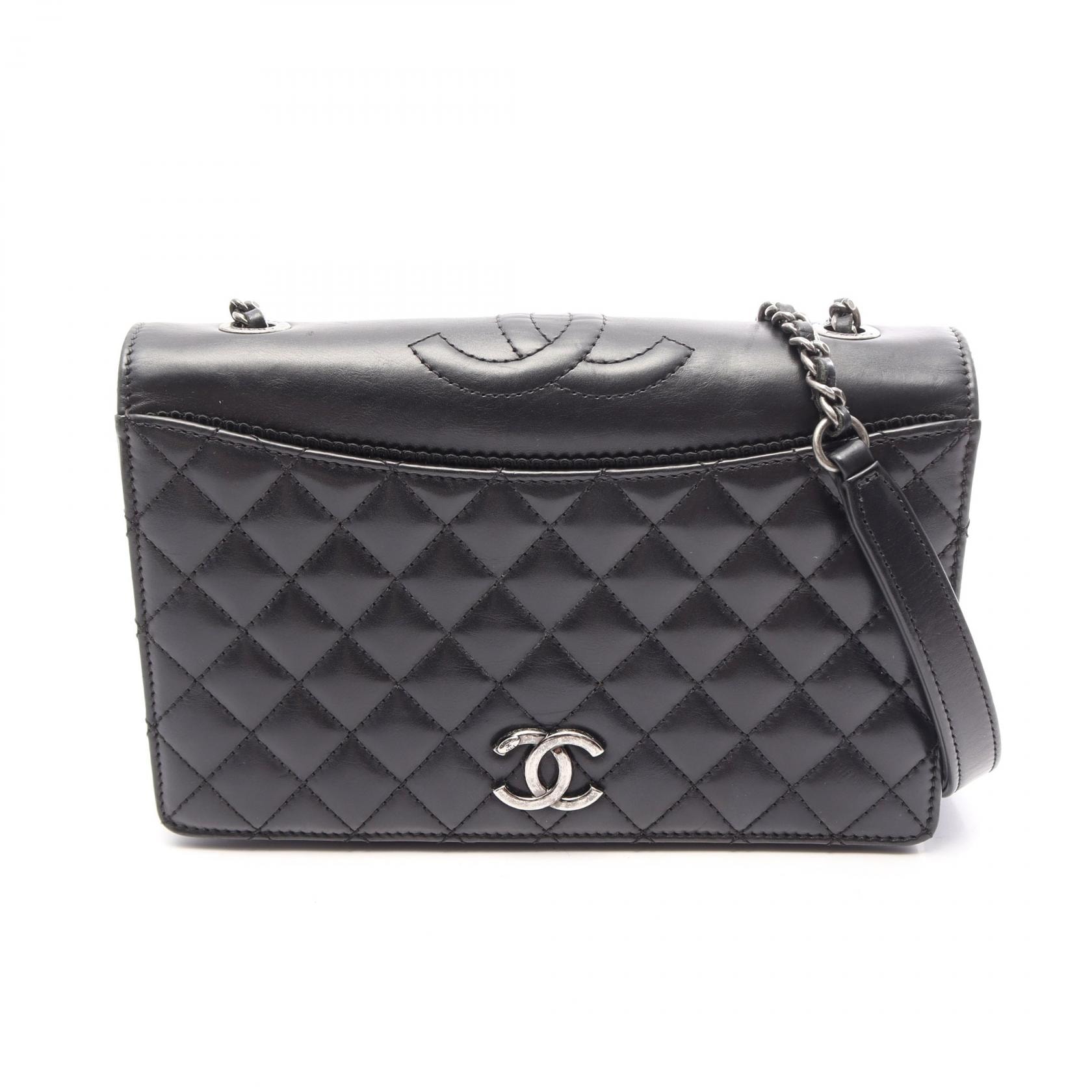 シャネル CHANEL マトラッセ ショルダーバッグ バッグ ラムスキン(羊革) レディース ブラック系 【中古】