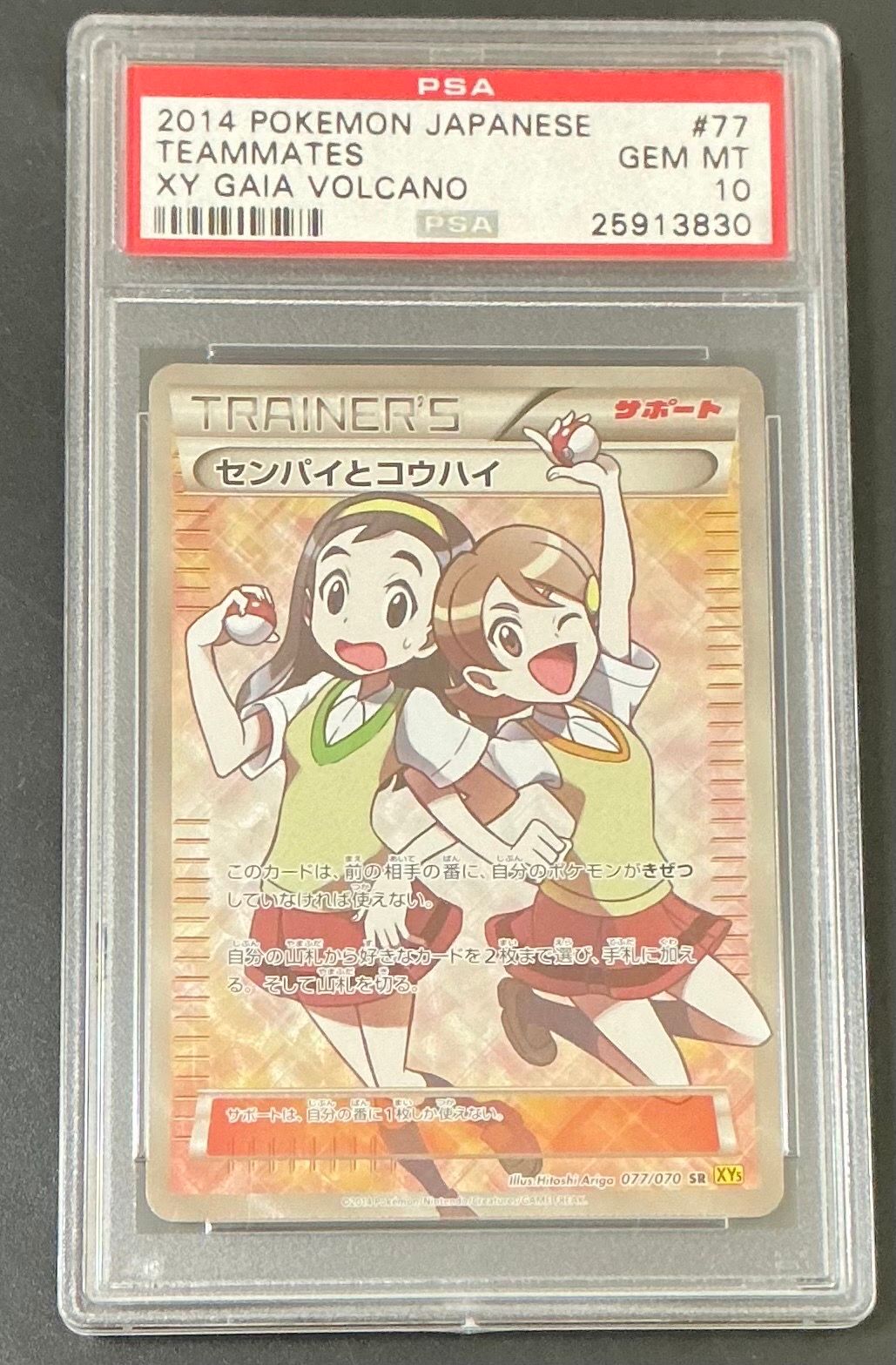 PSA10 センパイとコウハイ SR ガイアボルケーノ 077 2014 PSA10】センパイとコウハイ SR [XY5 077/070](拡張パック