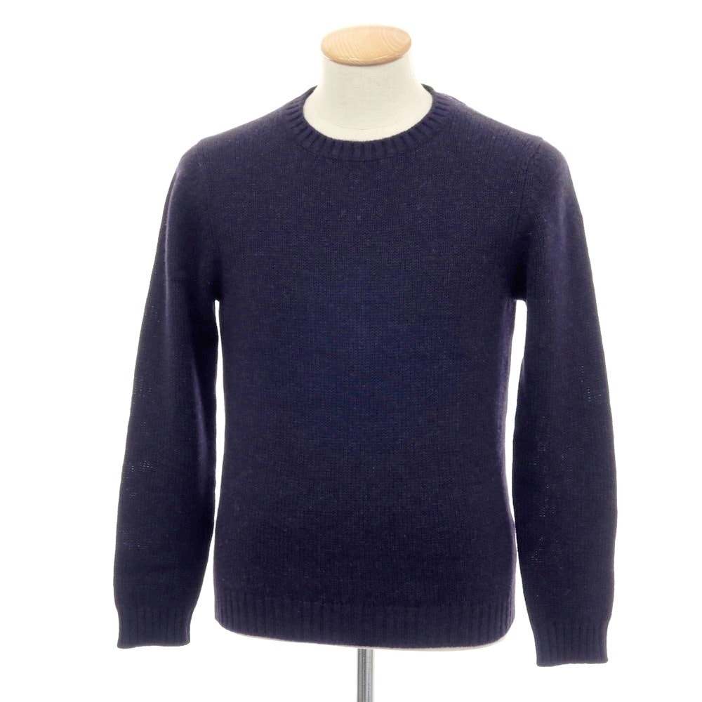 【中古】クルチアーニ CRUCIANI ウール クルーネック プルオーバーニット ネイビー【サイズ44】【メンズ】