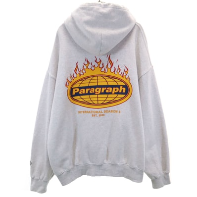 PARAGRAPH パラグラフ 長袖 パーカー グレー系 PO8 裏起毛