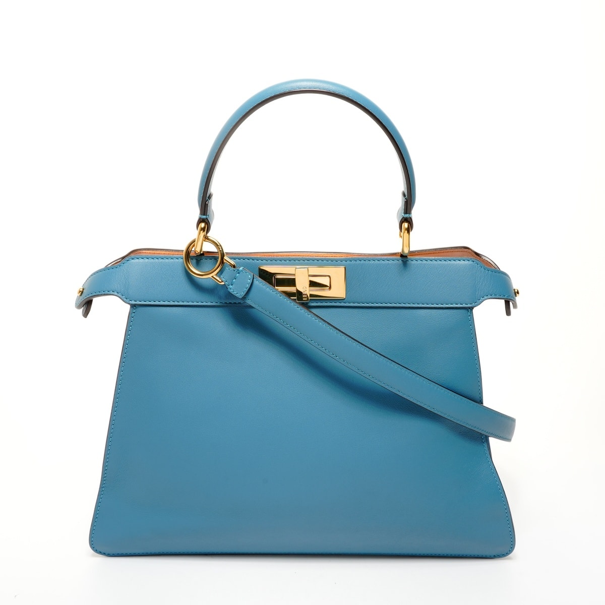 フェンディ FENDI レザー 2way ミディアム ピーカブー ショルダーバッグ【中古】