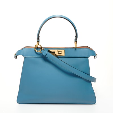 フェンディ FENDI レザー 2way ミディアム ピーカブー ショルダーバッグ【中古】